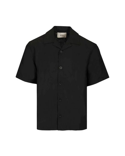 Arte' Black Short Sleeve Shirts for men
