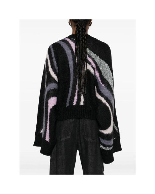 Emilio Pucci Black Round-Neck Knitwear