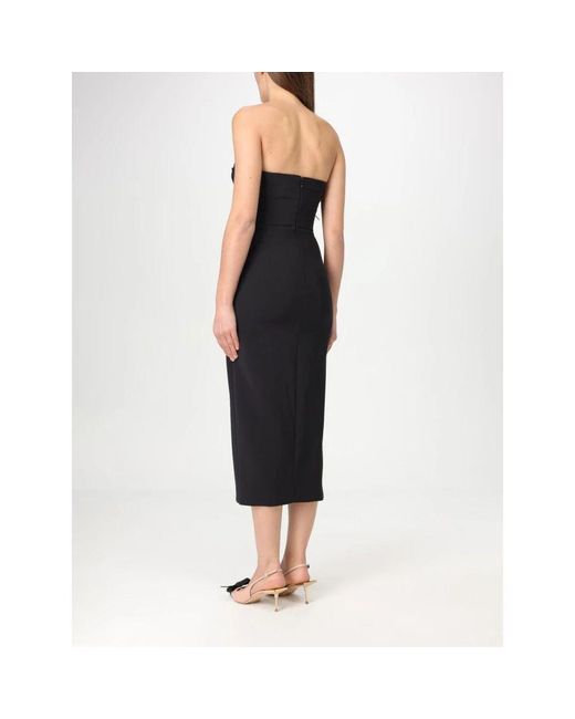Midi Dresses Elisabetta Franchi de color Black