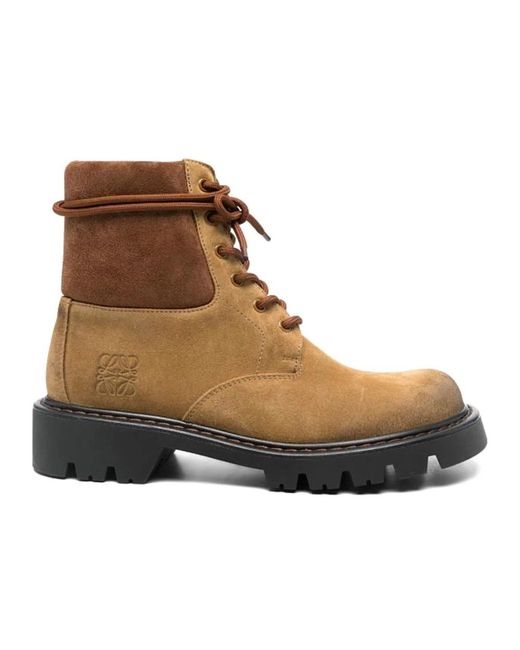 Loewe Brown Lace-Up Boots
