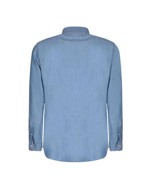 Dell'Oglio Blue Casual Shirts for men