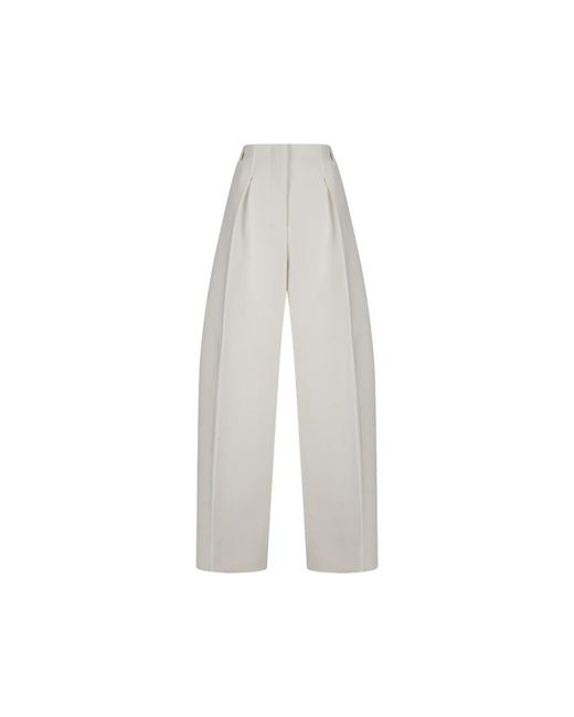 Jacquemus White Wide Trousers