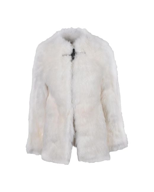 we11done Gray Faux Fur & Shearling Jackets