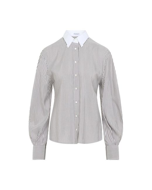 Brunello Cucinelli Gray Shirts