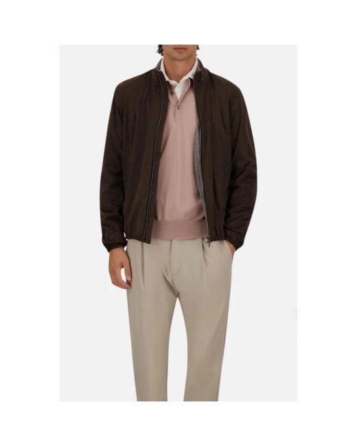 Herno Jassen ,Bruin ,Polyester Zipjack in het Black voor heren