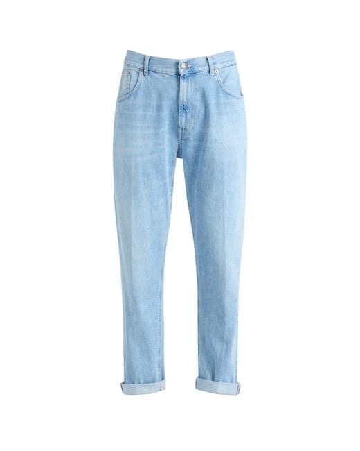 Dondup Blue Straight Jeans for men