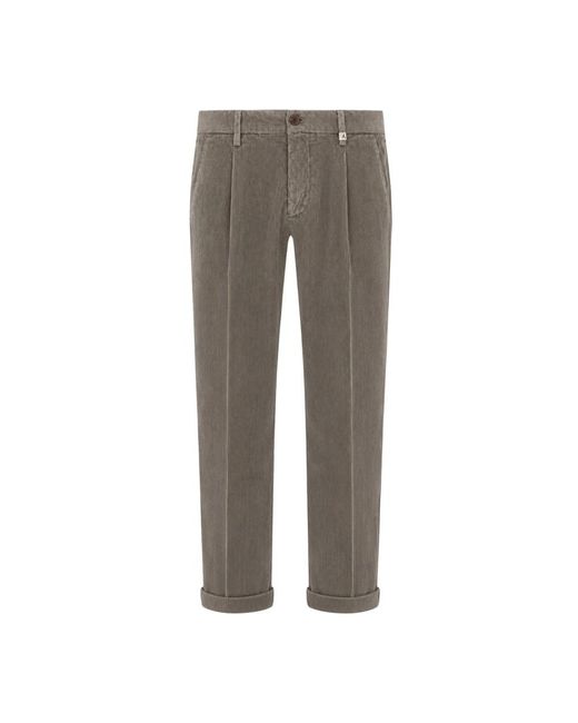 Myths Gray Straight Trousers for men