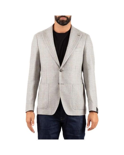Tagliatore Jassen ,Grijs ,Single-Breasted Blazer in het Gray voor heren