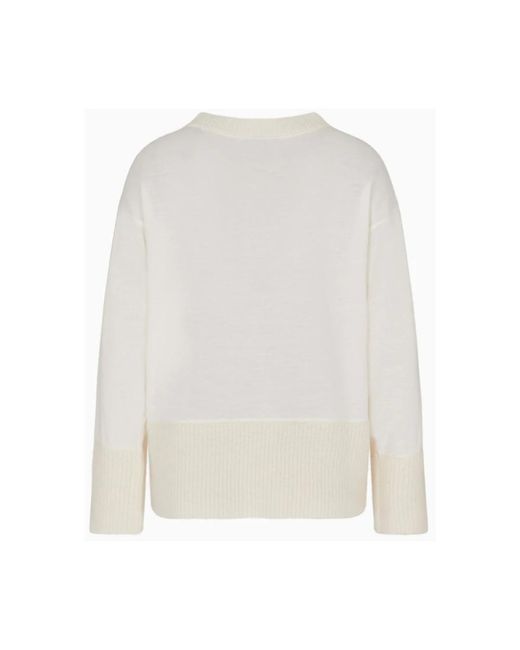 Round-Neck Knitwear di ARMANI EXCHANGE in White