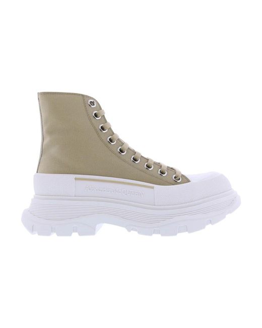 Alexander McQueen Gray Schicke Lederstiefeletten
