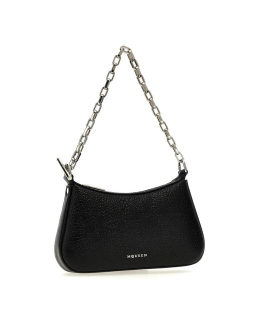 McQueen Black Shoulder Bags