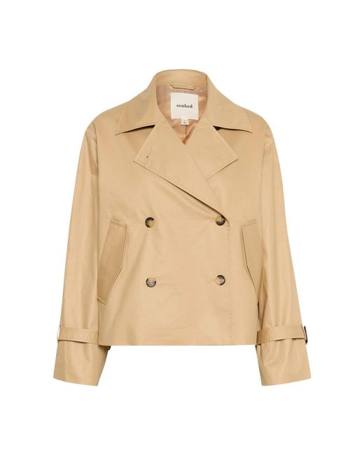 Soaked In Luxury Trench Coats in het Natural
