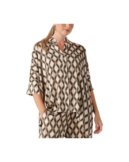 Dea Kudibal Overhemden ,Veelkleurig ,Wol Veelzijdige Mandy Blouse Voor in het Brown
