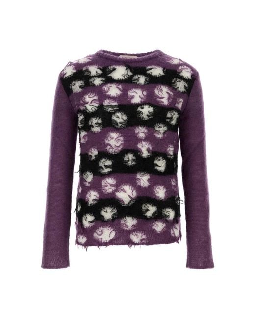 NAMACHEKO Purple Round-Neck Knitwear for men