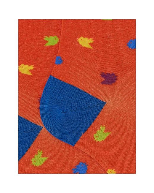 Gallo Kurze Baumwollsocken Für Herren Mit Farbenfrohem Kleinen Hahn-Motiv in Red für Herren