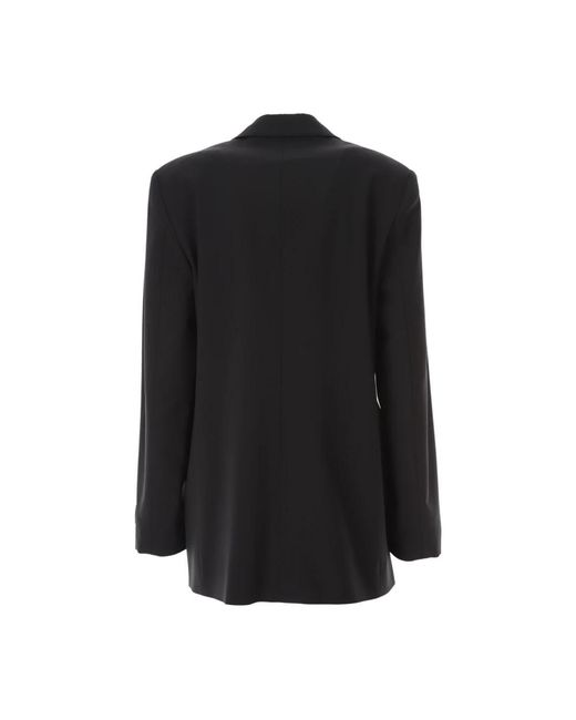 MSGM Black Zweireihiger Blazer