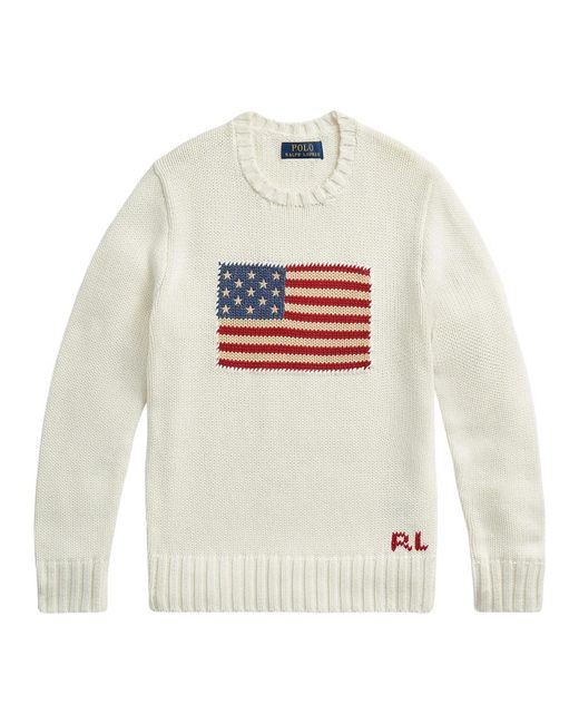 Ralph Lauren White Round-Neck Knitwear for men