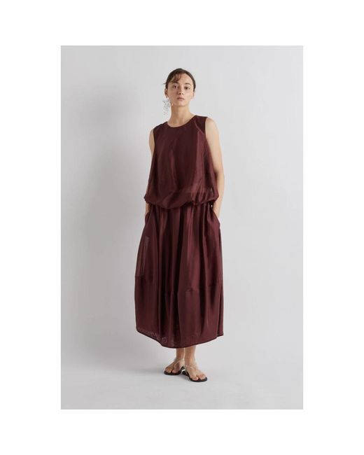 MEIMEIJ Brown Sleeveless Tops