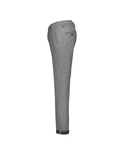 Mason's Gray Slim-Fit Trousers for men