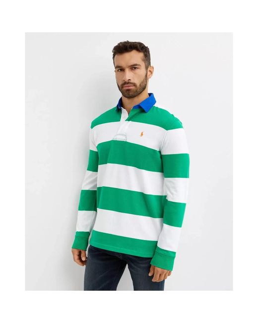 Ralph Lauren Klassieke Pasvorm Polo Met Lange Mouwen in het Green voor heren