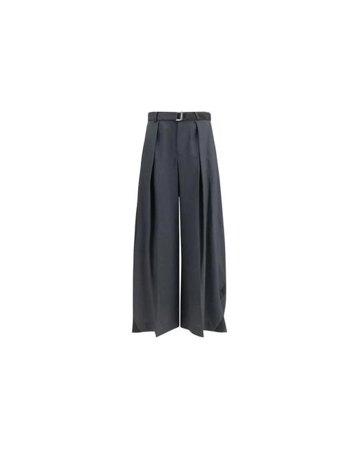 Sacai Blue Polyester Freizeithose