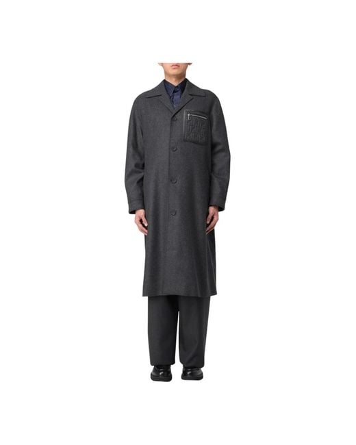 Single-Breasted Coats Fendi de hombre de color Black
