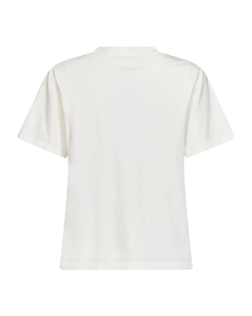 MM6 by Maison Margiela White T-Shirts