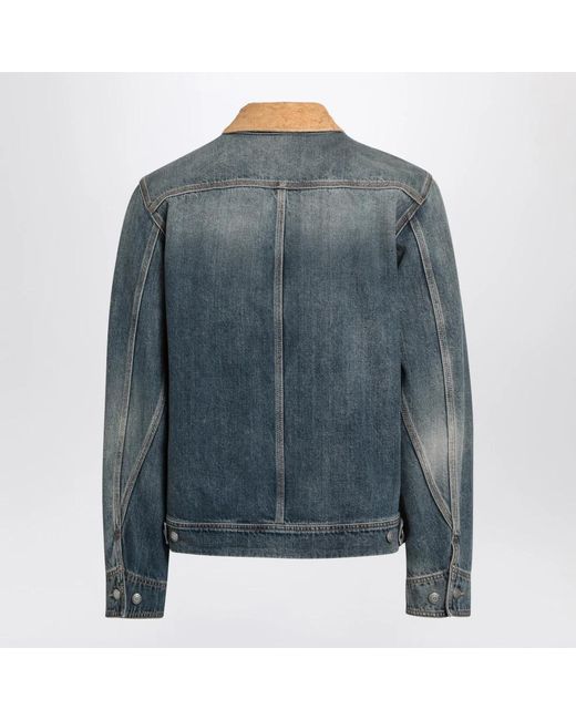 McQueen Gray Denim Jackets for men