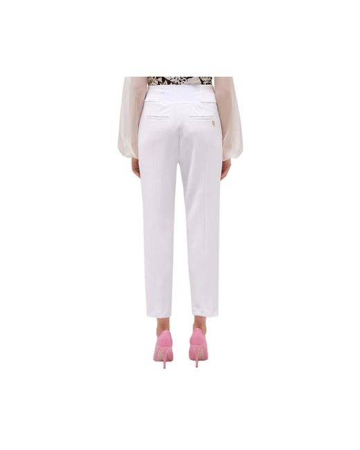 Blugirl Blumarine White Straight Trousers