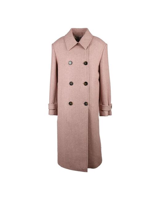 Stella McCartney Dubbelbreasted Wollen Jas in het Brown