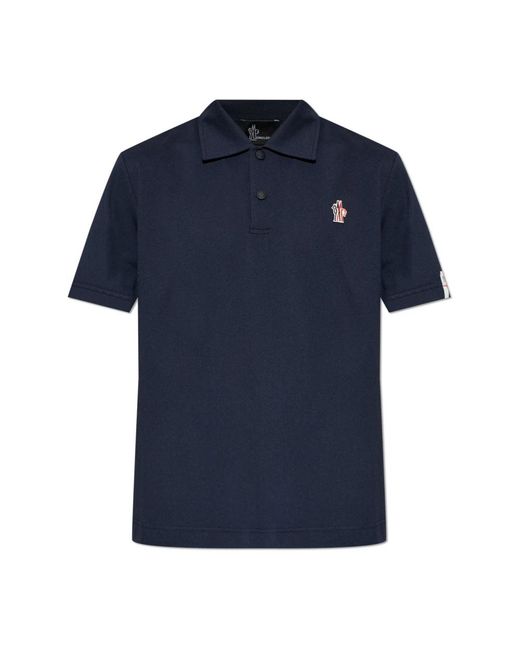 Moncler Blue Polo Shirts for men