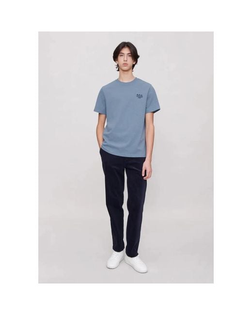 A.P.C. Blue T-Shirts for men