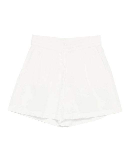 P.A.R.O.S.H. Elastische Shorts in het White