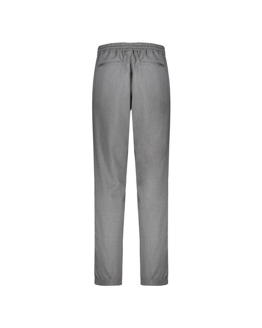 Fedeli Gray Cropped Trousers for men