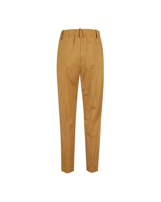 Alysi Natural Slim-Fit Trousers