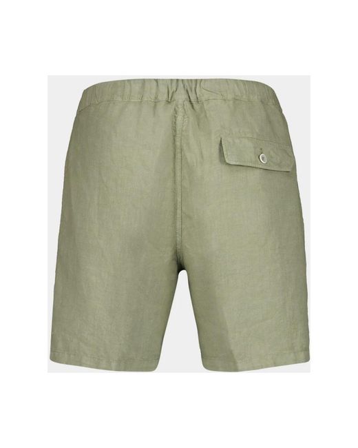 120% Lino Green Casual Shorts for men