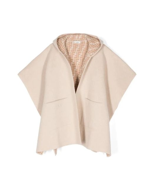 Fendi Jersey Cape in het Natural