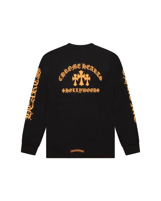 Chrome Hearts Schwarz Triple Cross Langarmshirt in Black für Herren