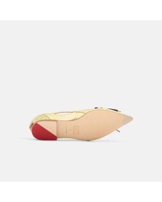 Scarosso Metallic Ballerina Shoes