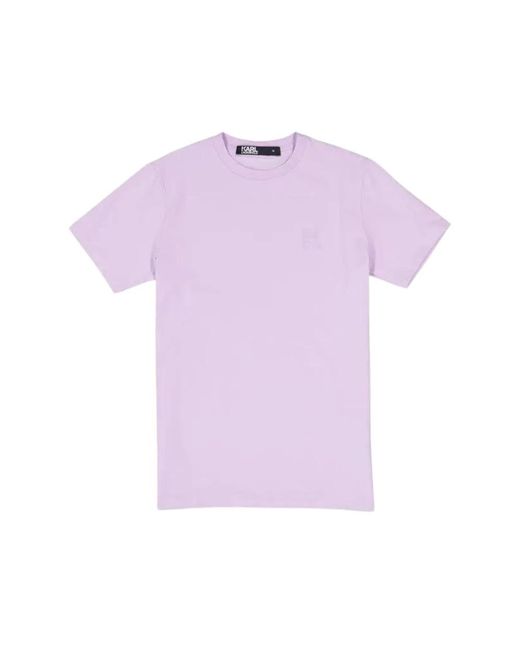 Rosa pallido regular fit t-shirt di Karl Lagerfeld in Purple da Uomo