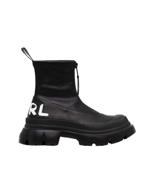Karl Lagerfeld Black Stretch midi boot kl43560 - schwarz