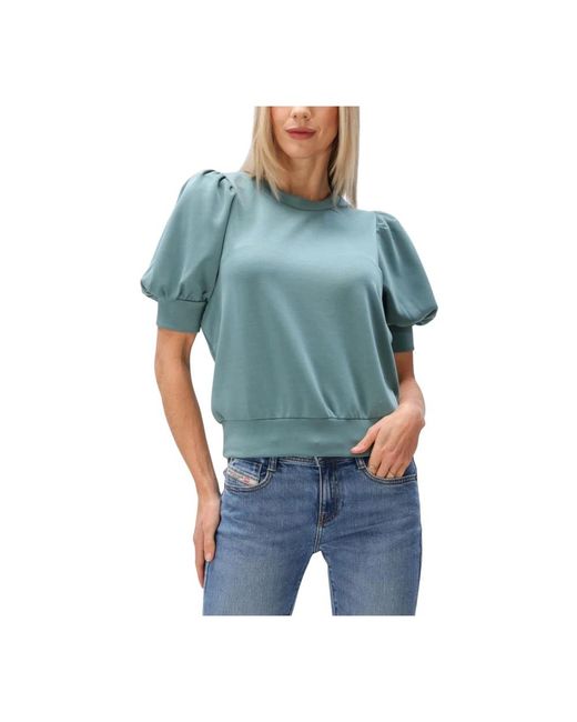Minus Hoodies & Sweatvesten ,Blauw ,Mslivana T-Shirt in het Blue