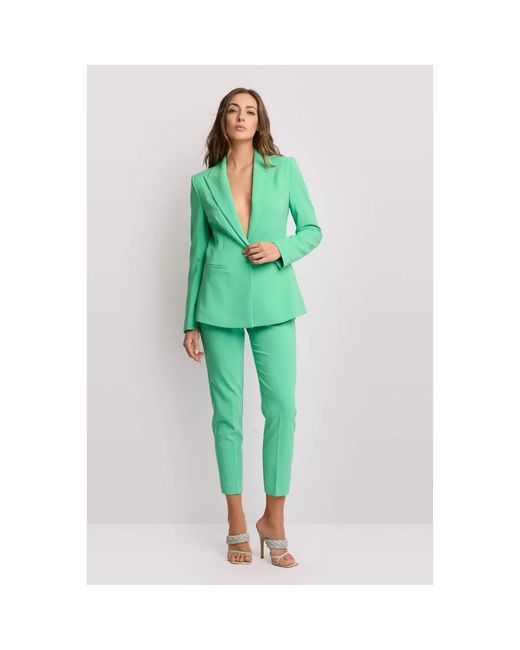 Kocca Jassen ,Groen ,Leer All Occasion Single Button Blazer in het Green