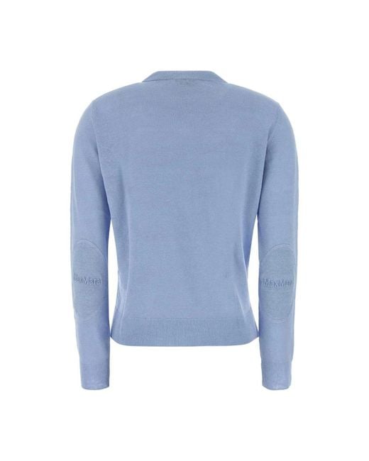 Max Mara Blue Round-Neck Knitwear for men