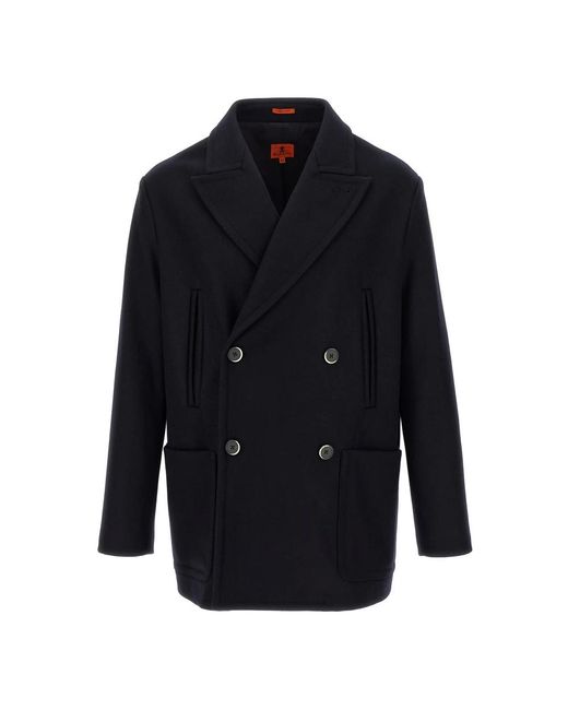 Barena Blue Double-Breasted Coats for men