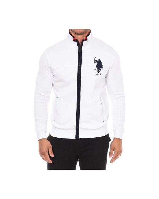 U.S. POLO ASSN. White Zip-Throughs for men