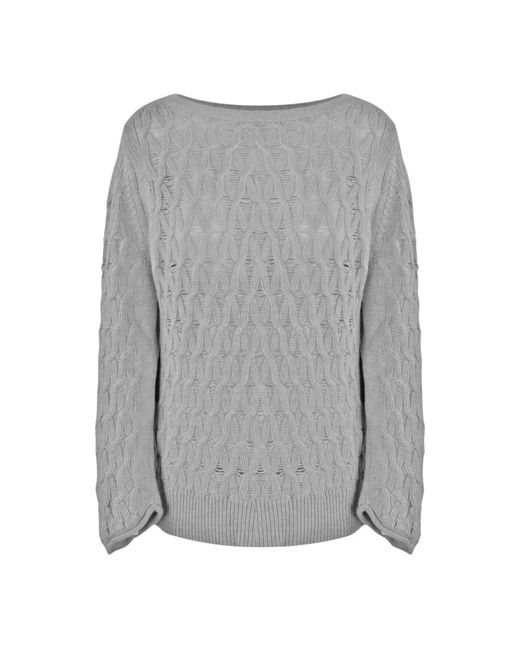 Malo Gray Round-neck knitwear