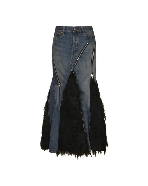 Denim Skirts Junya Watanabe de color Black
