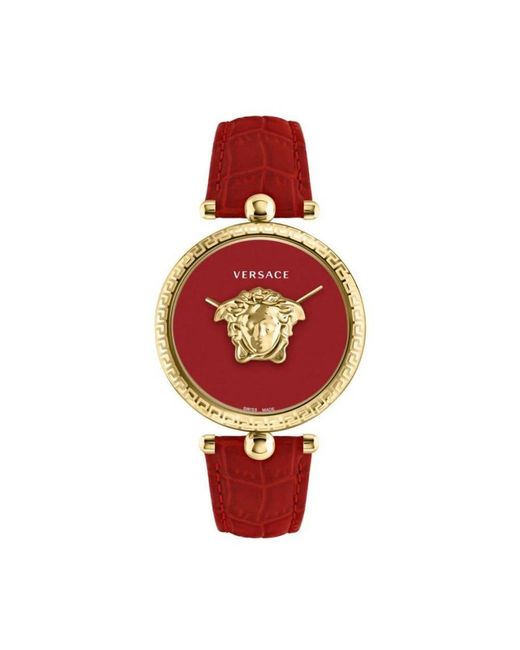 Versace Red Palazzo rot und gold lederuhr