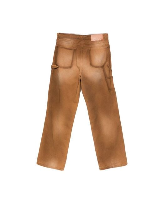 MSGM Brown Straight Jeans for men